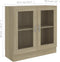vidaXL - Vitrinekast - 82,5x30,5x80 - cm - spaanplaat - sonoma - eikenkleurig