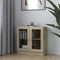 vidaXL - Vitrinekast - 82,5x30,5x80 - cm - spaanplaat - sonoma - eikenkleurig