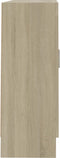 vidaXL - Vitrinekast - 82,5x30,5x80 - cm - spaanplaat - sonoma - eikenkleurig