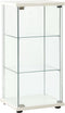 vidaXL - Vitrinekast - gehard - glas - wit