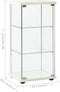 vidaXL - Vitrinekast - gehard - glas - wit
