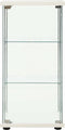 vidaXL - Vitrinekast - gehard - glas - wit