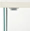 vidaXL - Vitrinekast - gehard - glas - wit