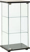 vidaXL - Vitrinekast - gehard - glas - zwart