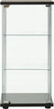 vidaXL - Vitrinekast - gehard - glas - zwart