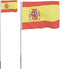vidaXL - Vlag - met - vlaggenmast - Spanje - 5,55 - m - aluminium