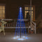 vidaXL - Vlaggenmast - kerstboom - 108 - LED's - blauw - 180 - cm