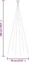 vidaXL - Vlaggenmast - kerstboom - 108 - LED's - blauw - 180 - cm