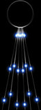 vidaXL - Vlaggenmast - kerstboom - 108 - LED's - blauw - 180 - cm