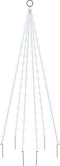 vidaXL - Vlaggenmast - kerstboom - 108 - LED's - koudwit - 180 - cm