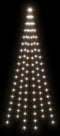 vidaXL - Vlaggenmast - kerstboom - 108 - LED's - koudwit - 180 - cm
