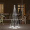 vidaXL - Vlaggenmast - kerstboom - 108 - LED's - koudwit - 180 - cm