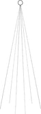 vidaXL - Vlaggenmast - kerstboom - 108 - LED's - koudwit - 180 - cm