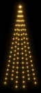 vidaXL - Vlaggenmast - kerstboom - 108 - LED's - warmwit - 180 - cm