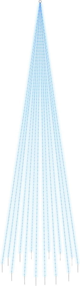 vidaXL - Vlaggenmast - kerstboom - 1134 - LED's - blauw - 800 - cm