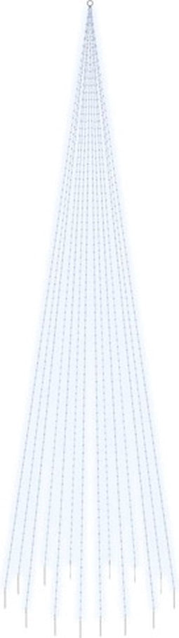 vidaXL - Vlaggenmast - kerstboom - 1134 - LED's - koudwit - 800 - cm