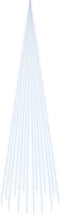 vidaXL - Vlaggenmast - kerstboom - 1134 - LED's - koudwit - 800 - cm