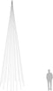 vidaXL - Vlaggenmast - kerstboom - 1134 - LED's - koudwit - 800 - cm