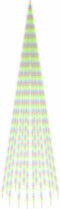 vidaXL - Vlaggenmast - kerstboom - 1134 - LED's - meerkleurig - 800 - cm