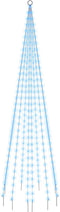 vidaXL - Vlaggenmast - kerstboom - 310 - LED's - blauw - 300 - cm