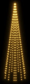 vidaXL - Vlaggenmast - kerstboom - 310 - LED's - warmwit - 300 - cm