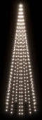 vidaXL - Vlaggenmast - kerstboom - 310 - LED's - koudwit - 300 - cm