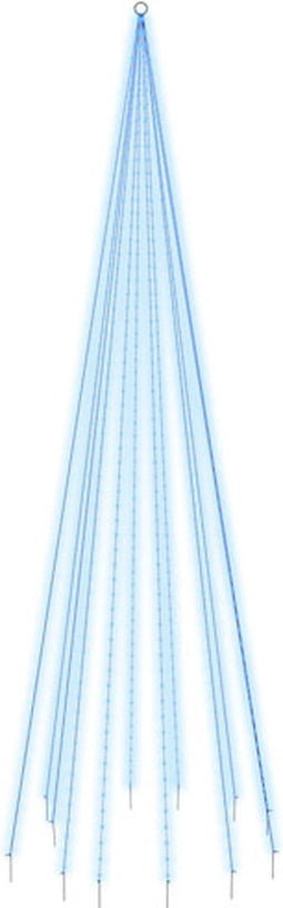 vidaXL - Vlaggenmast - kerstboom - 732 - LED's - blauw - 500 - cm