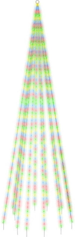 vidaXL - Vlaggenmast - kerstboom - 732 - LED's - meerkleurig - 500 - cm