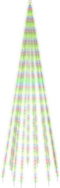 vidaXL - Vlaggenmast - kerstboom - 732 - LED's - meerkleurig - 500 - cm