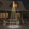 vidaXL - Vlaggenmast - kerstboom - 732 - LED's - meerkleurig - 500 - cm
