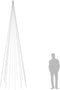 vidaXL - Vlaggenmast - kerstboom - 732 - LED's - meerkleurig - 500 - cm