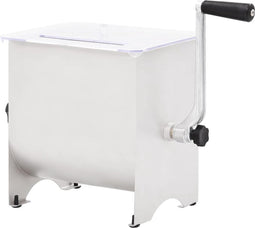 vidaXL Vleesmixer met deksel handmatig roestvrij staal zilverkleurig