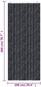 vidaXL - Vliegengordijn - 100x200 - cm - chenille - antracietkleurig