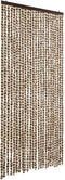 vidaXL - Vliegengordijn - 100x200 - cm - chenille - beige - en - bruin