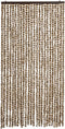 vidaXL - Vliegengordijn - 100x200 - cm - chenille - beige - en - bruin