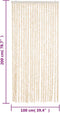 vidaXL - Vliegengordijn - 100x200 - cm - chenille - beige - en - wit