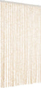 vidaXL - Vliegengordijn - 100x200 - cm - chenille - beige - en - wit
