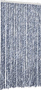 vidaXL - Vliegengordijn - 100x200 - cm - chenille - blauw - en - wit