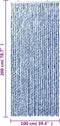 vidaXL - Vliegengordijn - 100x200 - cm - chenille - blauw - en - wit