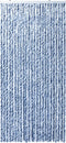 vidaXL - Vliegengordijn - 100x200 - cm - chenille - blauw - en - wit