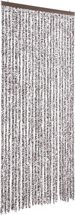 vidaXL - Vliegengordijn - 100x200 - cm - chenille - bruin - en - beige