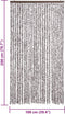 vidaXL - Vliegengordijn - 100x200 - cm - chenille - bruin - en - beige