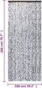 vidaXL - Vliegengordijn - 100x200 - cm - chenille - bruin - en - beige