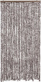 vidaXL - Vliegengordijn - 100x200 - cm - chenille - bruin - en - wit