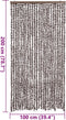 vidaXL - Vliegengordijn - 100x200 - cm - chenille - bruin - en - wit