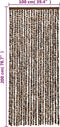 vidaXL - Vliegengordijn - 100x200 - cm - chenille - bruin - en - wit