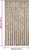 vidaXL - Vliegengordijn - 100x200 - cm - chenille - donkerbruin - en - beige