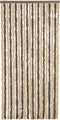 vidaXL - Vliegengordijn - 100x200 - cm - chenille - donkerbruin - en - beige