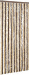 vidaXL - Vliegengordijn - 100x200 - cm - chenille - donkerbruin - en - beige