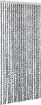 vidaXL - Vliegengordijn - 100x200 - cm - chenille - grijs - en - zwart-wit